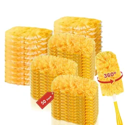 50pcs Disposable Feather Duster Double Sided Electrostatic Precipitator for Cleaning Dust Spider Web Cleaning Roof and Desktop
