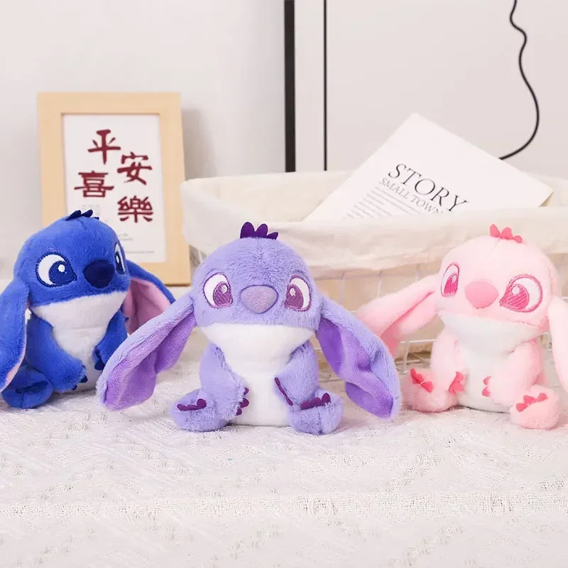 Disney Stitch Plush  Keychain Cute Anime Cartoon Fashion Portable Plushie Toys Car Key Pendant Knapsack Room Decoration Gifts