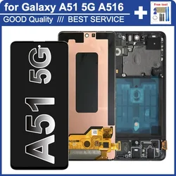 Super AMOLED dla Samsung Galaxy A51 5G A516 A516F Wyświetlacz LCD Ekran dotykowy Digitizer Zamiennik dla Samsung A516 A516F Ekran