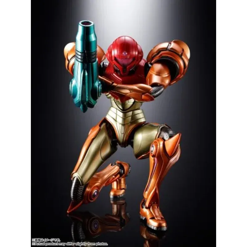 Bandai Original CHOGOKIN Samus Aran 210mm Anime Action Figures Toys For Boys Christmas Gift Collectible Model Ornaments - view 3