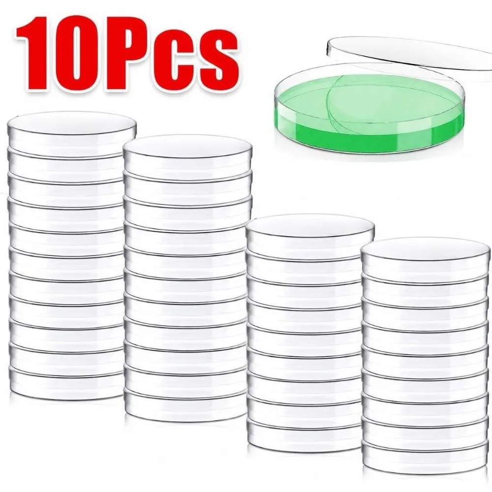 10Pcs/Set Practical Plastic Petri Dish 35/60/70/90/100/120/150mm Disposable Disposable Petri Dish Lab Culture Dish Laboratory
