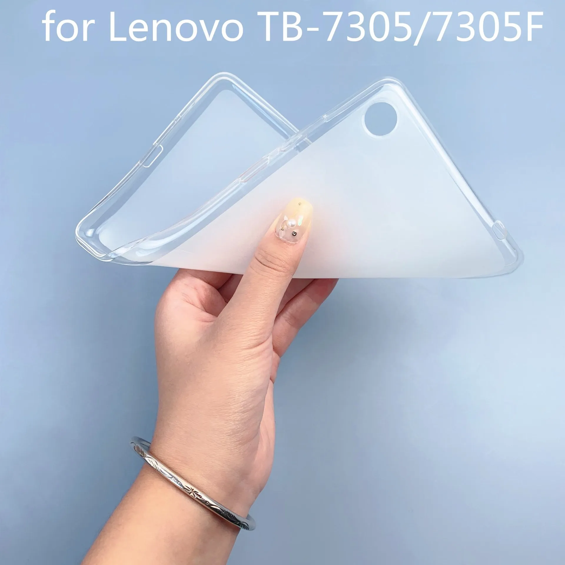 For Lenovo Tab M7 Case for Lenovo M7 Model TB-7305 Case Cover Transparent Soft TPU Tablet Case Shockproof Protective Shell+Gift