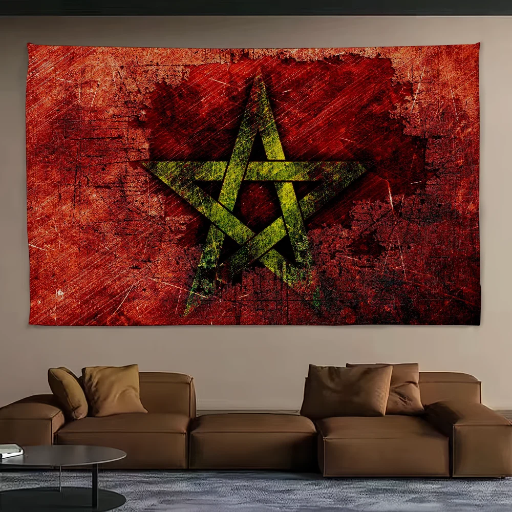 Morocco Flag Moroccan Flag For Art Science Fiction Room Home Decor Wall Hanging Home Decor Banner