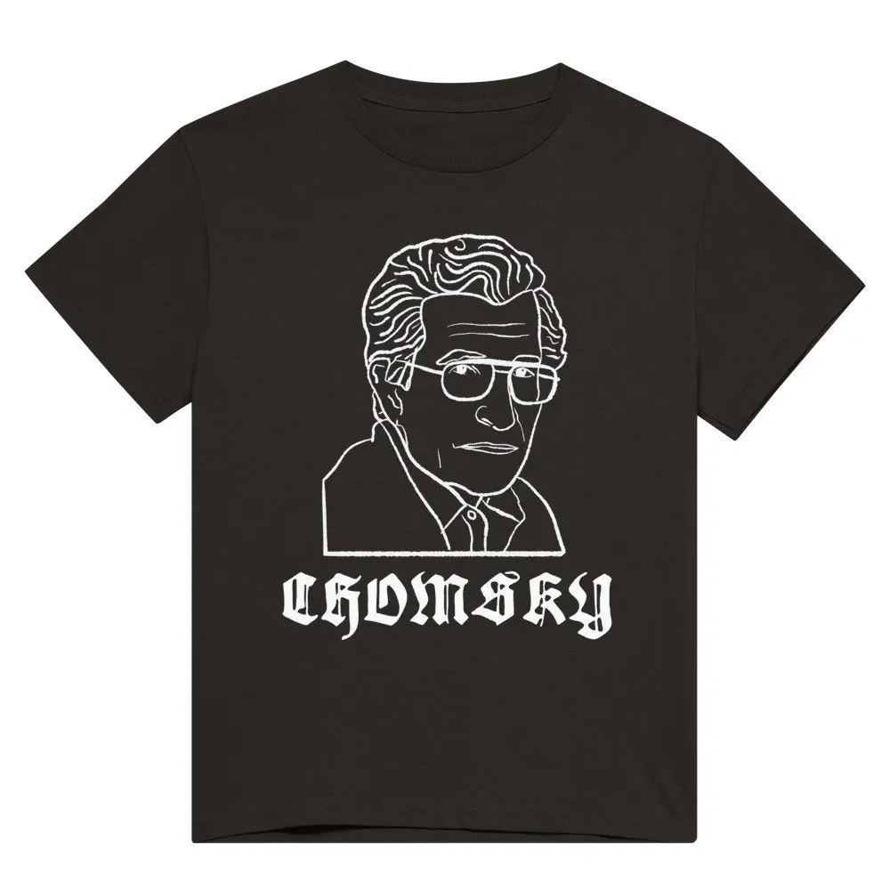 Chomsky T Shirt Noam inspired in style of 80s hardcore bands Heavyweight Crewneck