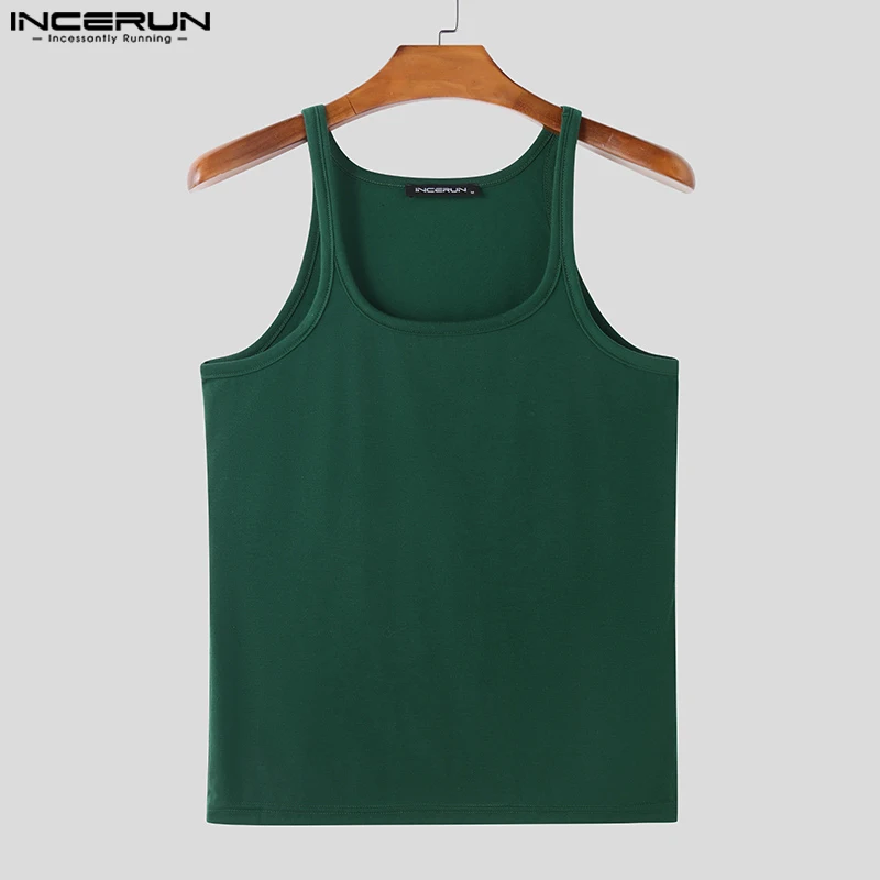 INCERUN Männer Tank Tops Ärmelloses T Sommer Tops T Einfarbig Dünne männer Kleidung Oversize Tops S-3XL Streetwear