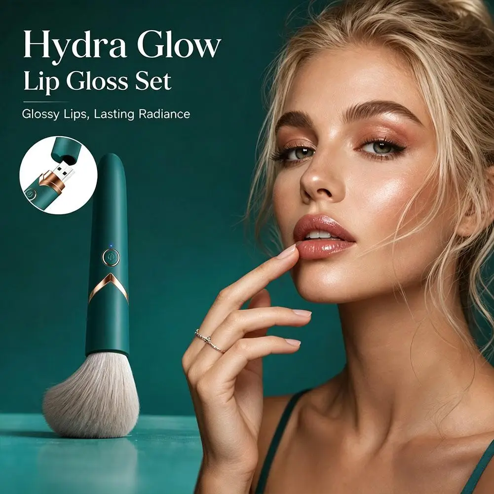 1PC 2 In 1 Electric Foundation Brush Vibration Makeup Brush Multi-Function Soft Fluffy Portable Rechargeable Detail Makeup Tools