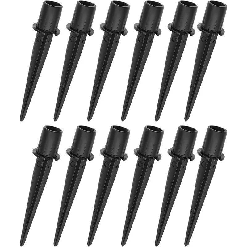 Metal Ground Stakes Reinforced, 12-Pack Solar Light Replacement Spike, Replacement Nails For Garden Lights-AB09