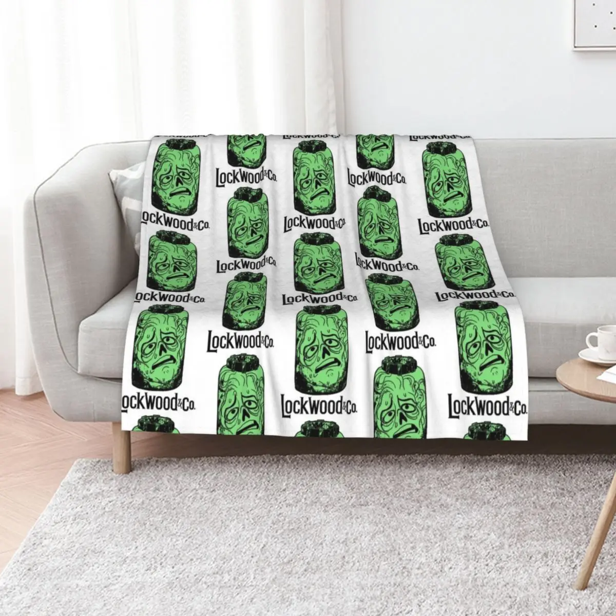

Lockwood and co Skul,TV series,Anthony Lockwood,George Cubbins,Lucy Carlyle,Fan art Throw Blanket Travel Sofas Blankets