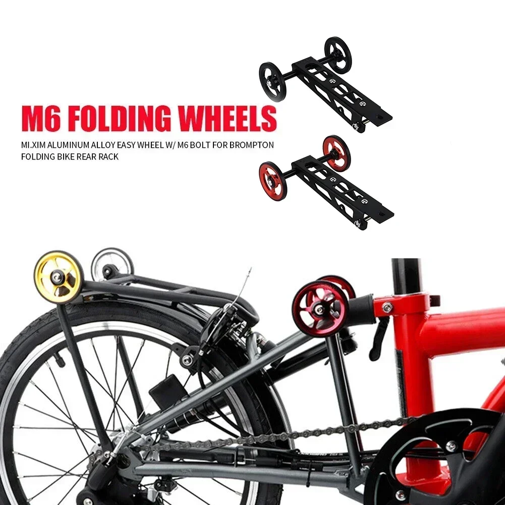 

80mm Easy Wheel For RHINE For Birdy 1/2/3 Series Folding Bike Rear Rack Wheels Power-Wheel 2-In-1Push Wheel/bottle Holder