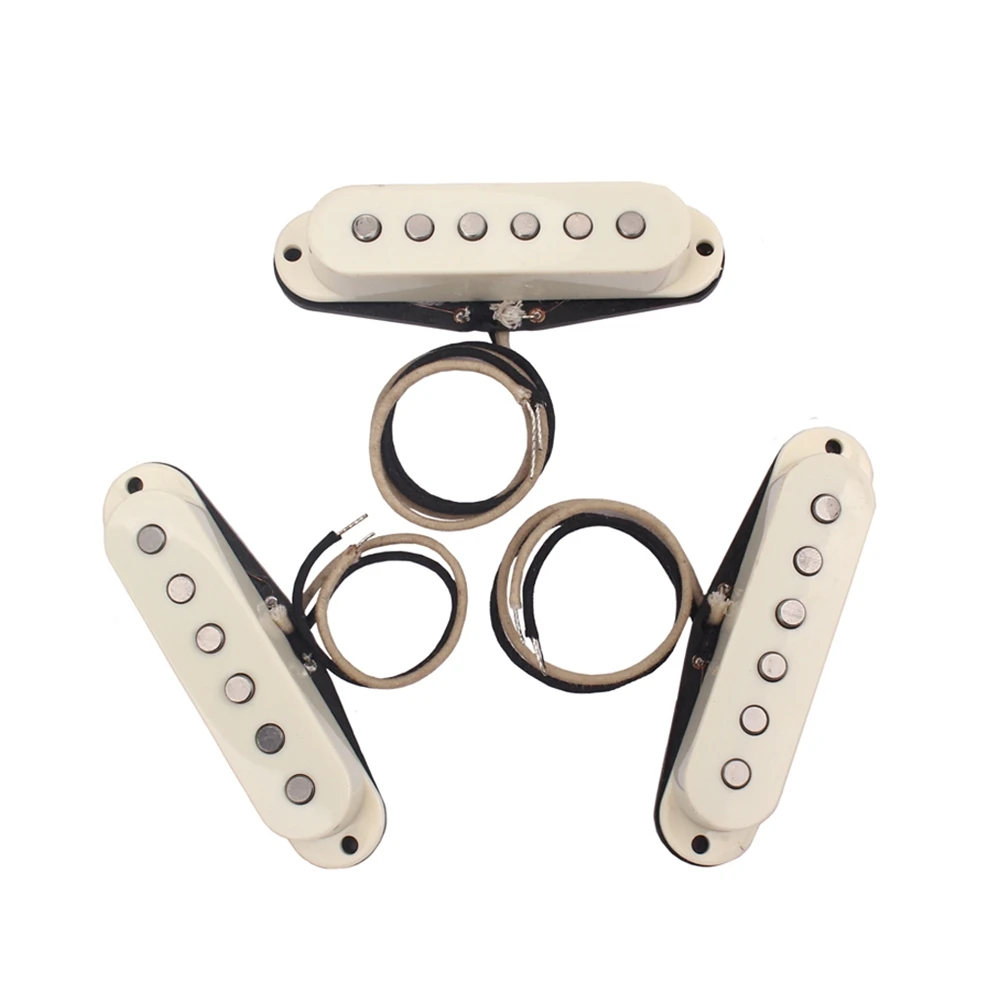 

Pickup Set Vintage Single Coil 48/50/52Mm Replacement For Electric Guitar Neck Bridge Position Musical Instrument Parts