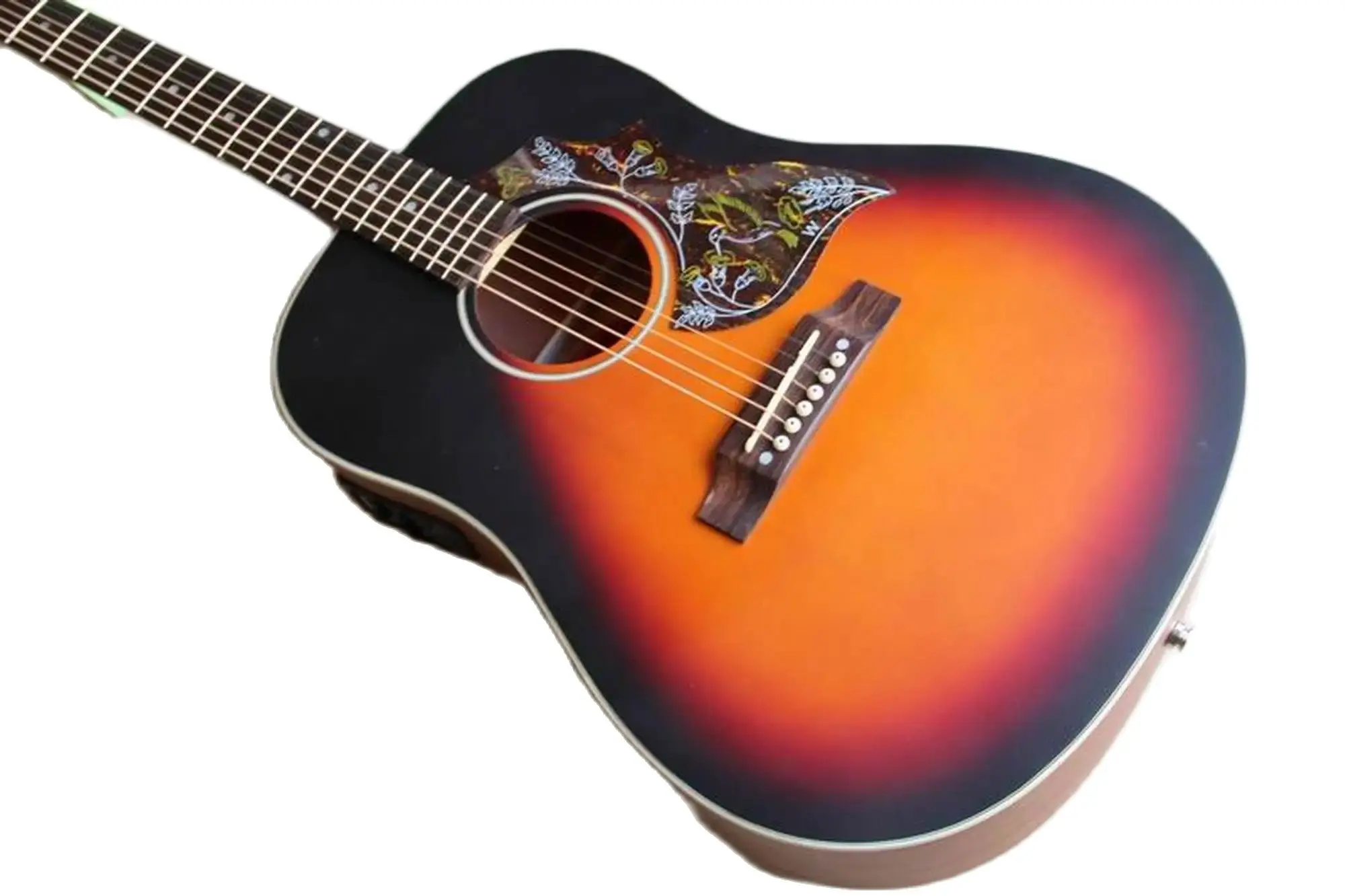 

Новинка, акустическая электрическая гитара Hummingbird в матовом винтажном стиле Sunburst 111008