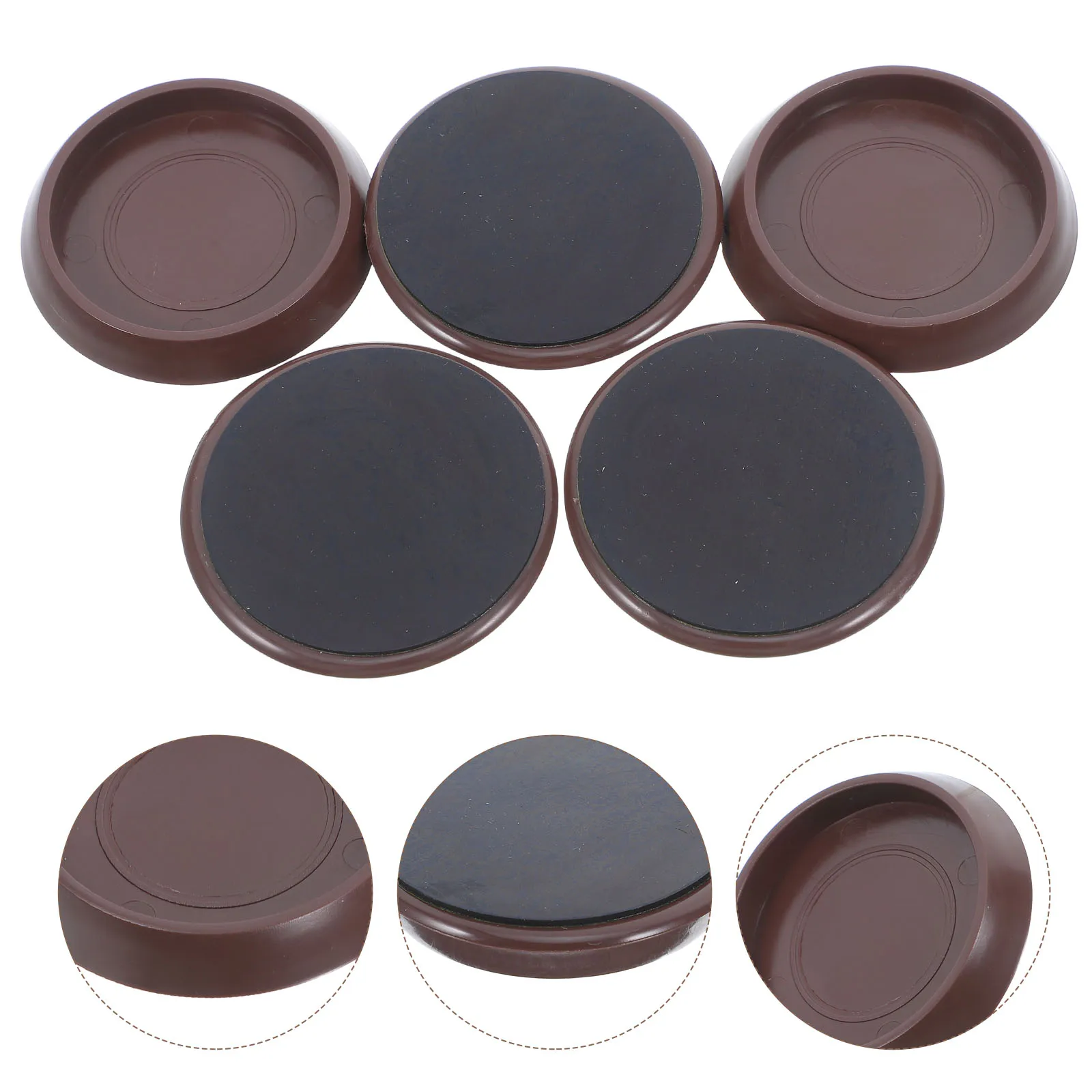 5 uds alfombra de plástico taza con ruedas antideslizante empuñaduras para muebles reducción de ruido resistente monopatín cama sofá tapones ruedas para muebles