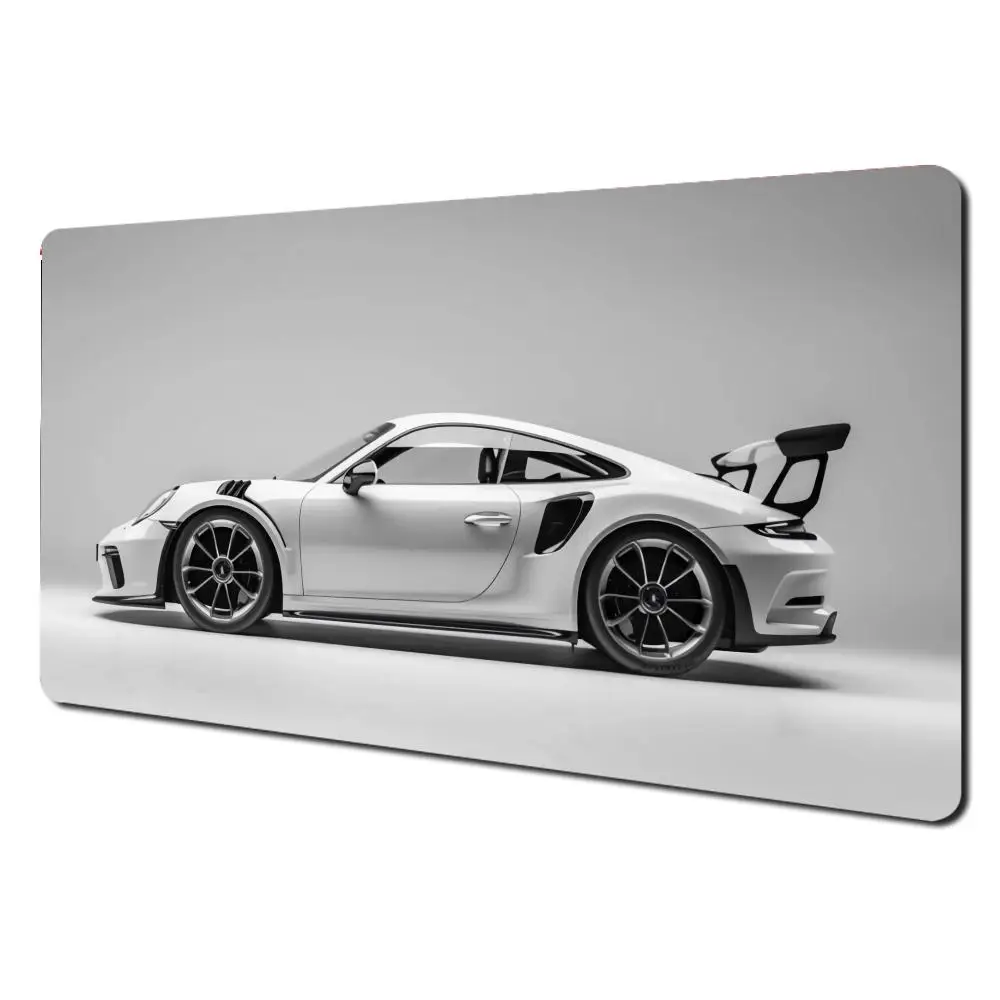 

white sports car Mouse Pad Large Gaming Art Mausepad Non-slip Computer Laptop Tablet Mat Office Accessories Mini PC Playmat