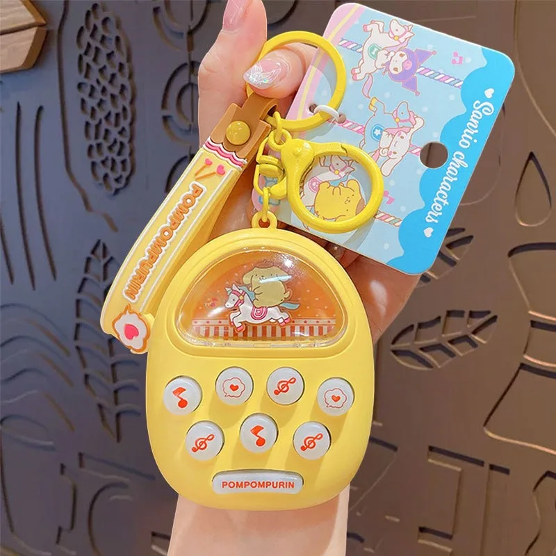 Genuine Sanrio Kitty Kuromi Cartoon Bracelet Couple Bag Pendant Car Keychain Pendant Charm Phone Anti-lost Wrist Strap Chain - view 2