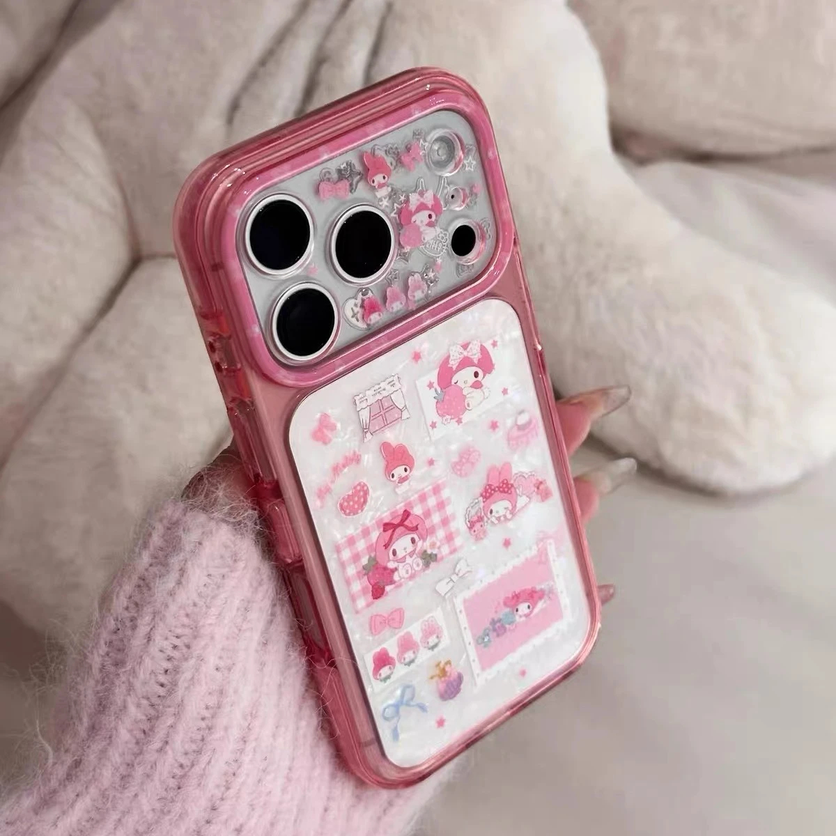 Cute Cartoon My Melody Mobile Phone Case for IPhone 17 Pro Max 17 Pro 16 Pro Max 17 16 15 Pro Max Phone Case view 5