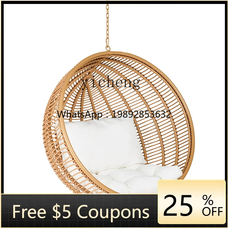 

ZZTQH Hanging Basket Bird's Nest Hanging Chair Outdoor Hanging Swing Rattan Outdoor Rocking Chair Lazy Home Indoor Cradle