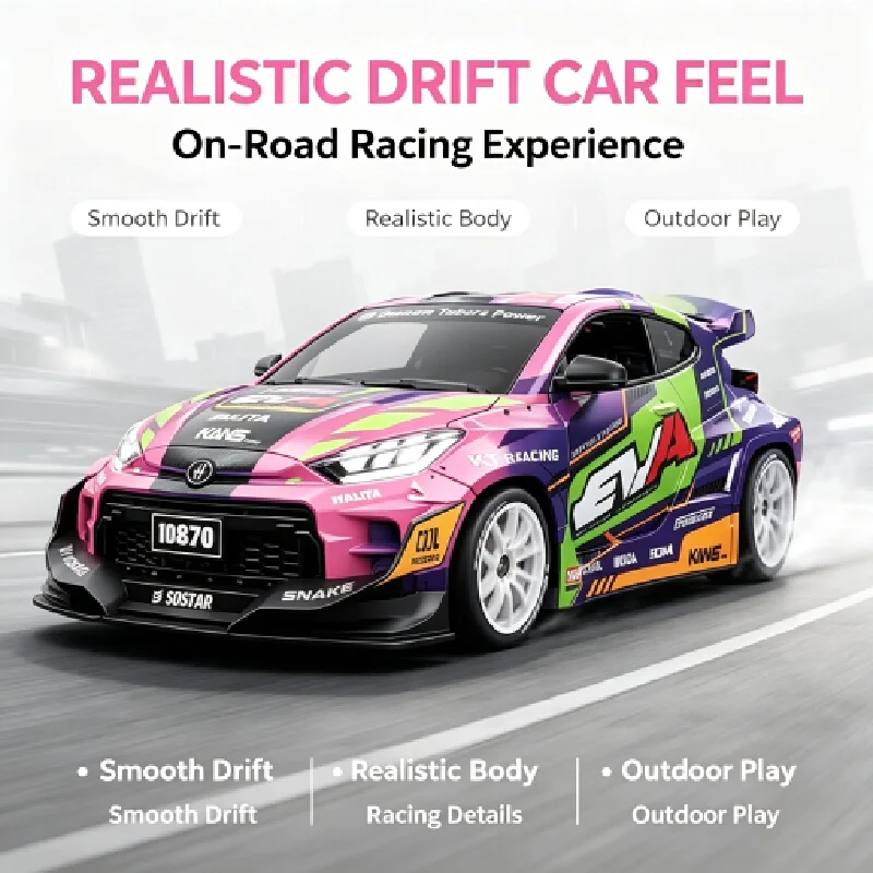 Hongxing D24 1/24 Scale Rc Drift Car 4Wd Full Proportional Remote Control Vehicle With Eps Gyro Independent Suspension For On