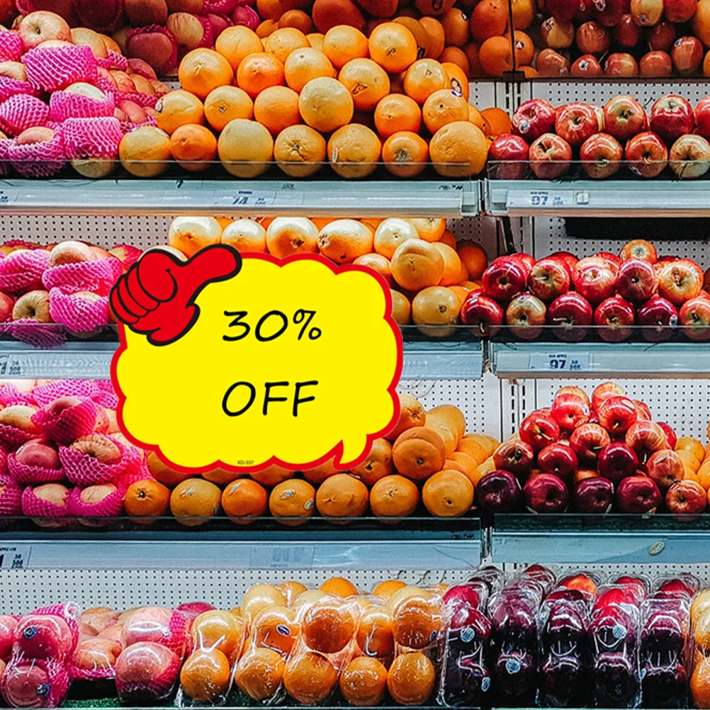 10 Sheets Price Tag School Carnival Signs Advertising Tags The Fundraiser White Cardboard