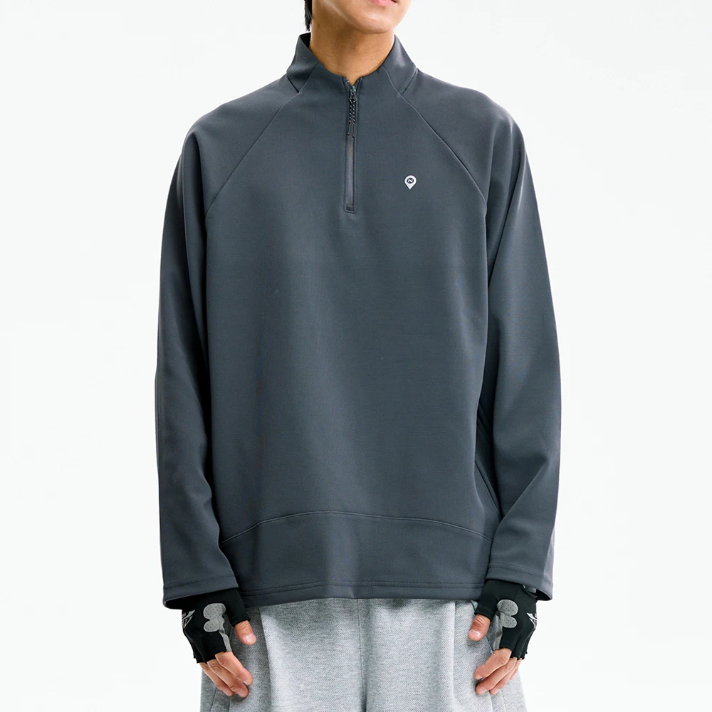 Outdoor Sports Cycling Function Semi-zipper Stand Collar Sweatshirt for Men Fashion Streetwear Techwear Hoodie Sweatshirts Tops