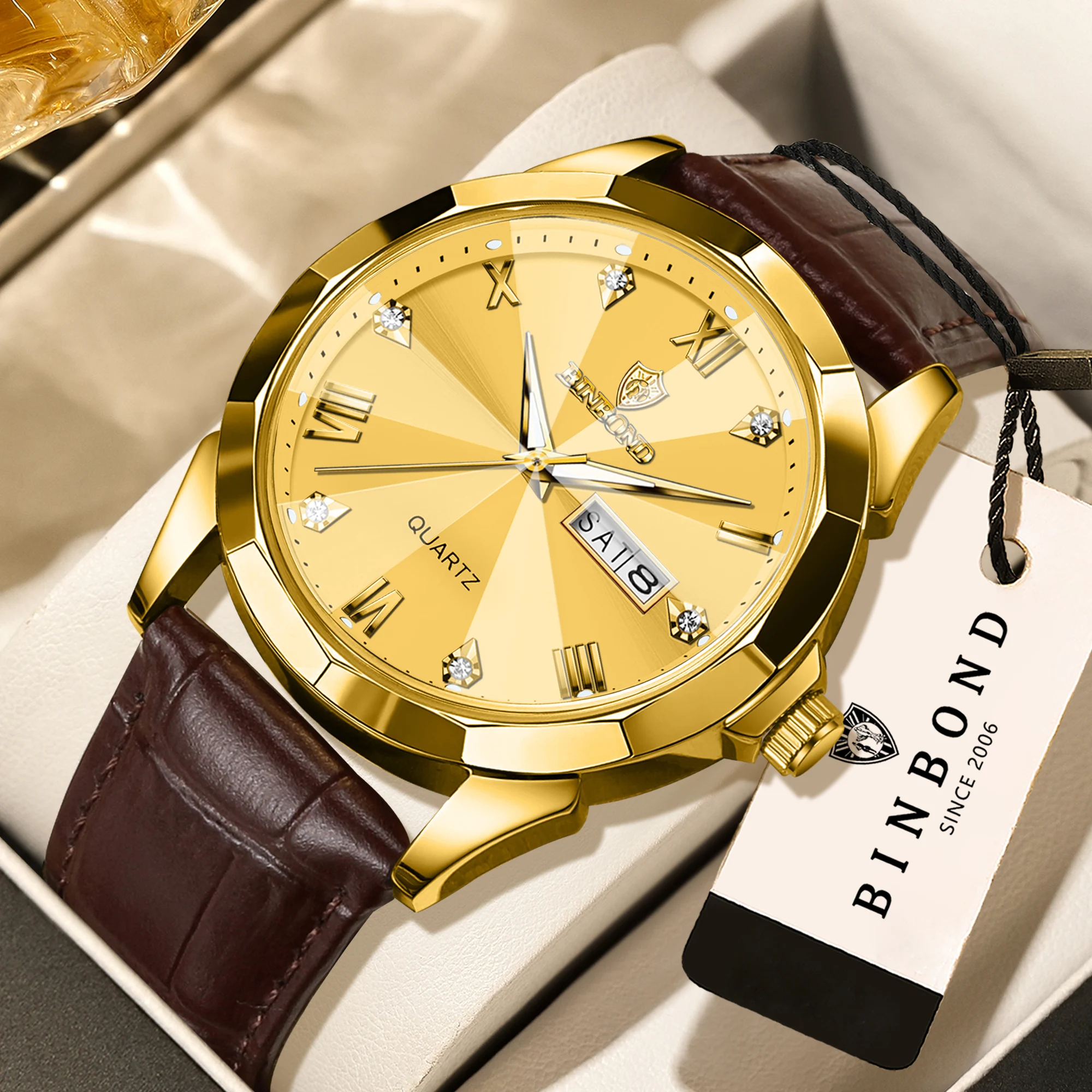 Men's BINBOND Luxury Luminous Waterproof Watch