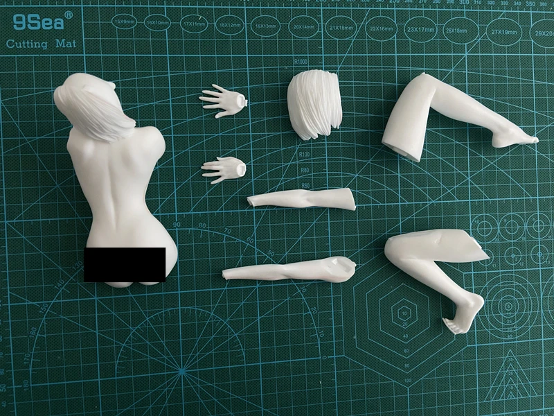 1/6 Big Size GK Model Resin Figure HQ06-02/6 Kneeling Girl GK Humanoid Unpainted Free Shipping Spot