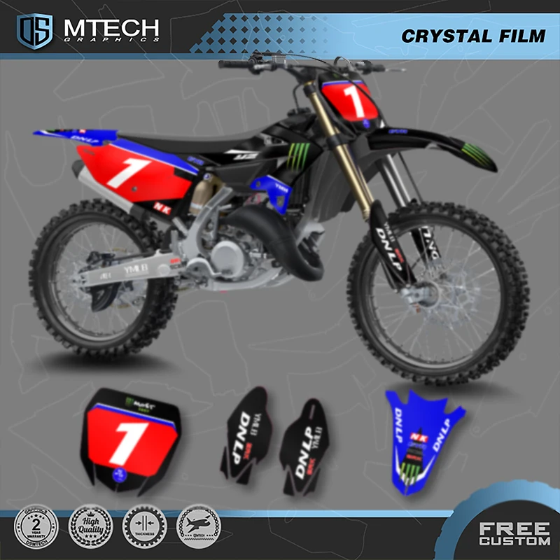 

DSMTECH мотоциклетные графические наклейки, наборы наклеек для YAMAHA YZ125 YZ250 YZ 125 250 2022 2023 2024 005