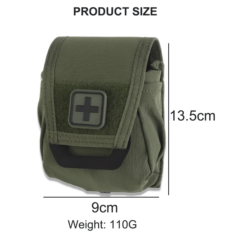 Tactical Bag IFAK Pouch EDC Molle Medical First Aid Pouches Med Roll Carrier Hypalon Handle Outdoor Sport Hiking Hunting Bag