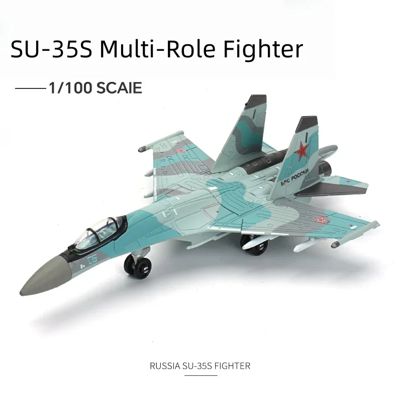 1/100 Creative Military Series SU-35S Flanker Multi-Role Fighter Building Blocks Pre-colored Aircraft Model Toys For Xmas Gifts