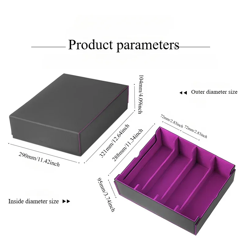 Caja de almacenamiento de tarjetas para más de 2800 tarjetas comerciales con soportes de tarjetas dedicados, pestañas divisorias de 24 colores, compatible con estuche para tarjetas deportivas Magic Game