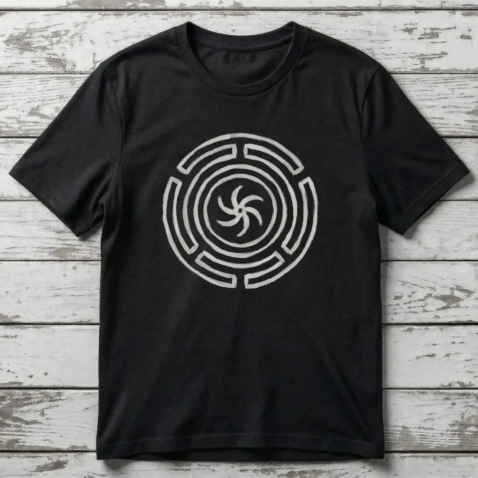 Hekate's Wheel Strophalos T Shirt Hecate Goddess Witchcraft Symbol vintage Washed Unisex homme Casual designer clothes graphic