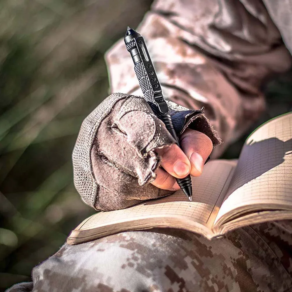 قلم تكتيكي معدني متعدد الوظائف مضاد للانزلاق كسارة زجاج الطوارئ لوازم الدفاع عن النفس