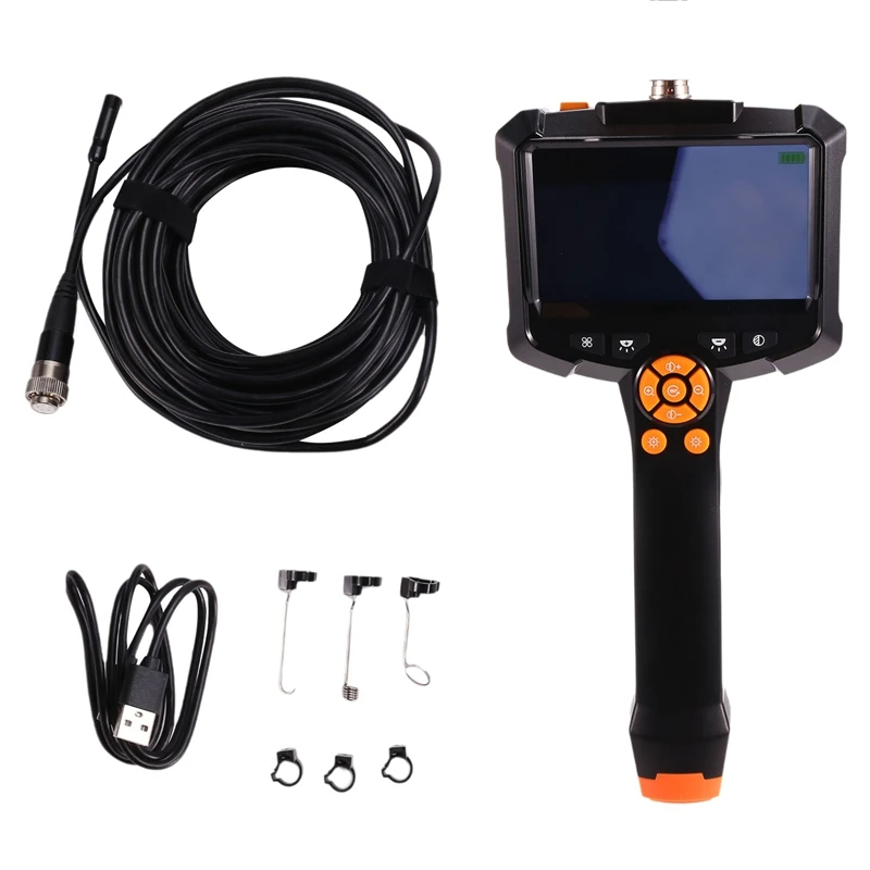 Single Lens Endoscope Inspection Camera 4.3 IPS Screen Handheld Inspection Camera 1080P 8MM Endoscope Camera With Light