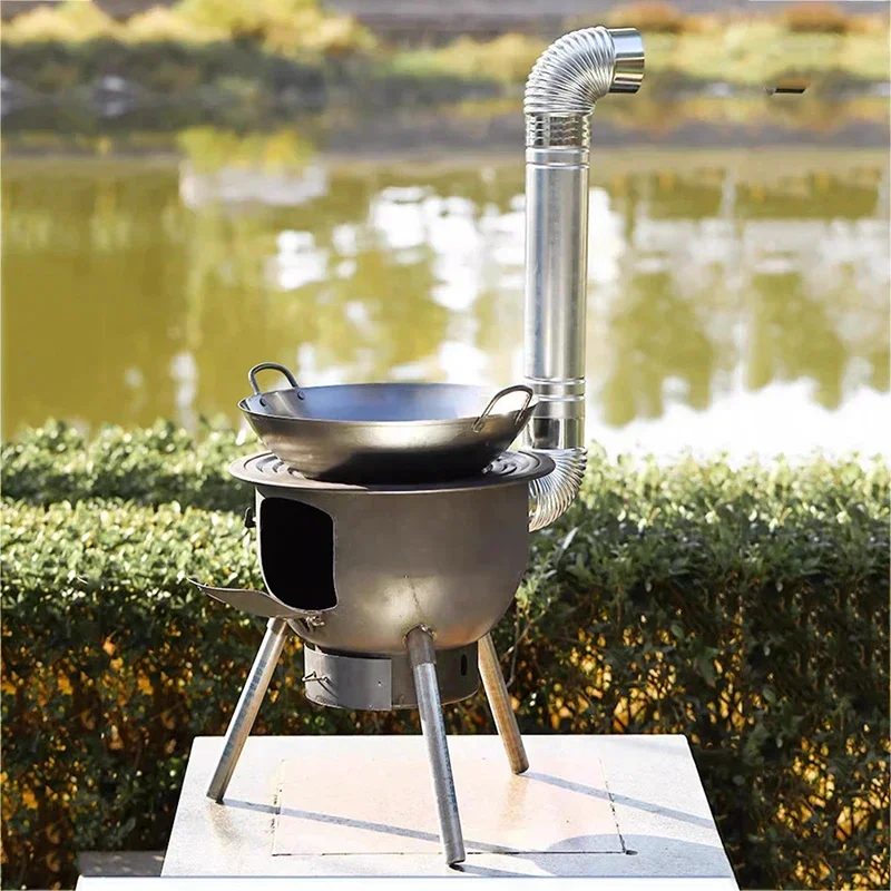 Outdoor Travel Camping Wood Stove Portable Bonfire Winter Stove Picnic Camping Heater Modern Calenton De Exterior Furniture