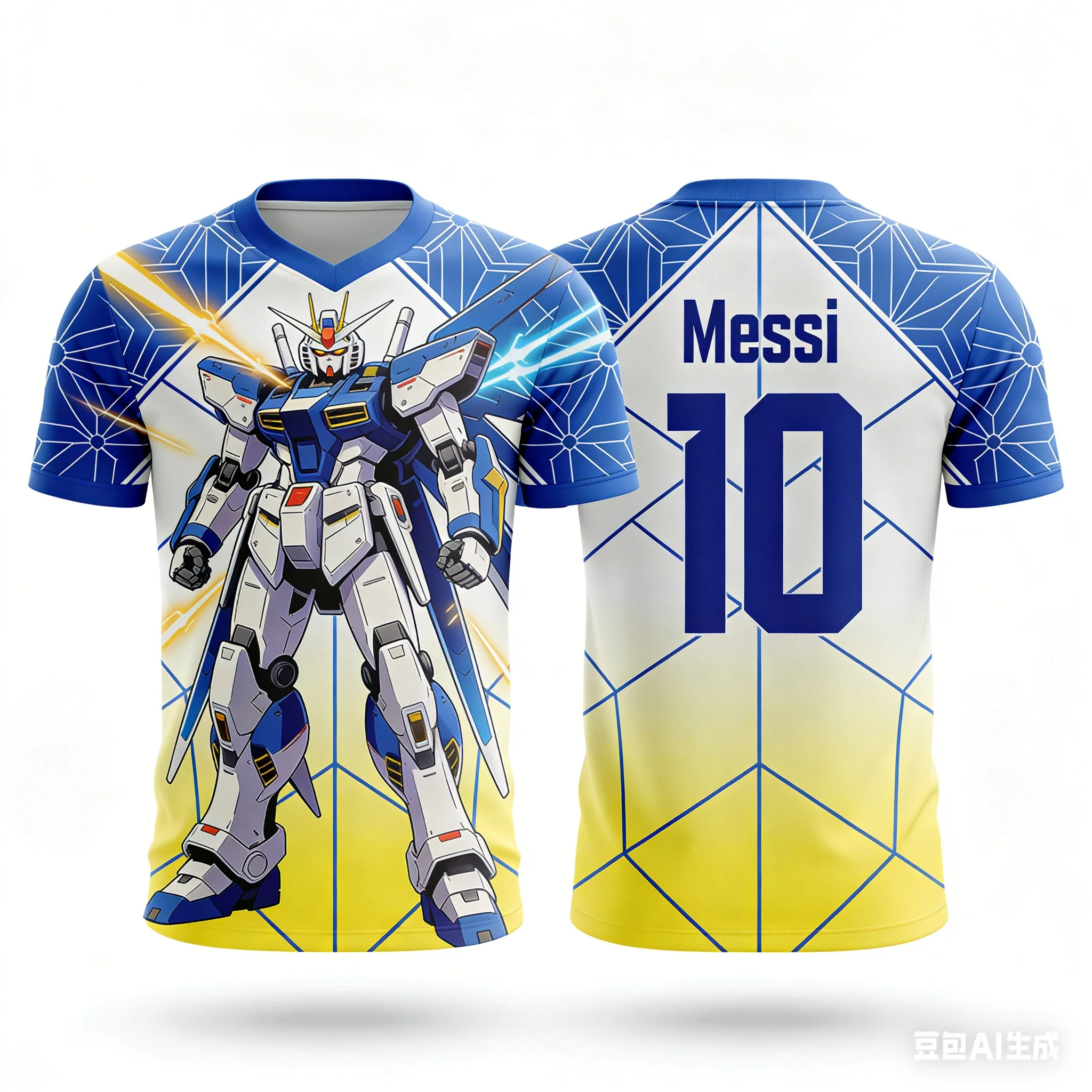 

Футболка с принтом аниме Gundam Collaboration Soccer Star, повседневная футболка с короткими рукавами, идеальный летний модный аксессуар