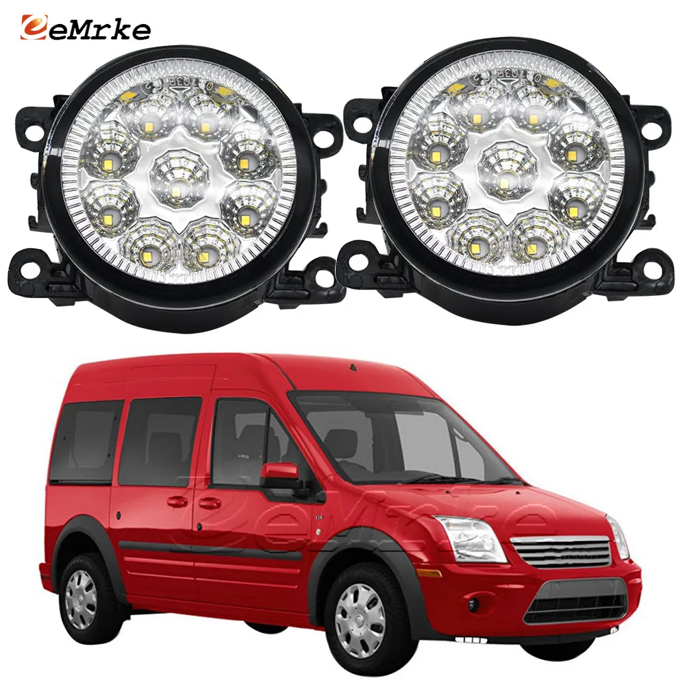 

Для Ford Tourneo Connect / Transit Connect 2010 2011 2012 2013 Светодиодные ДХО Противотуманные фары в сборе аксессуары H11 12 В Противотуманные фары 2 шт.
