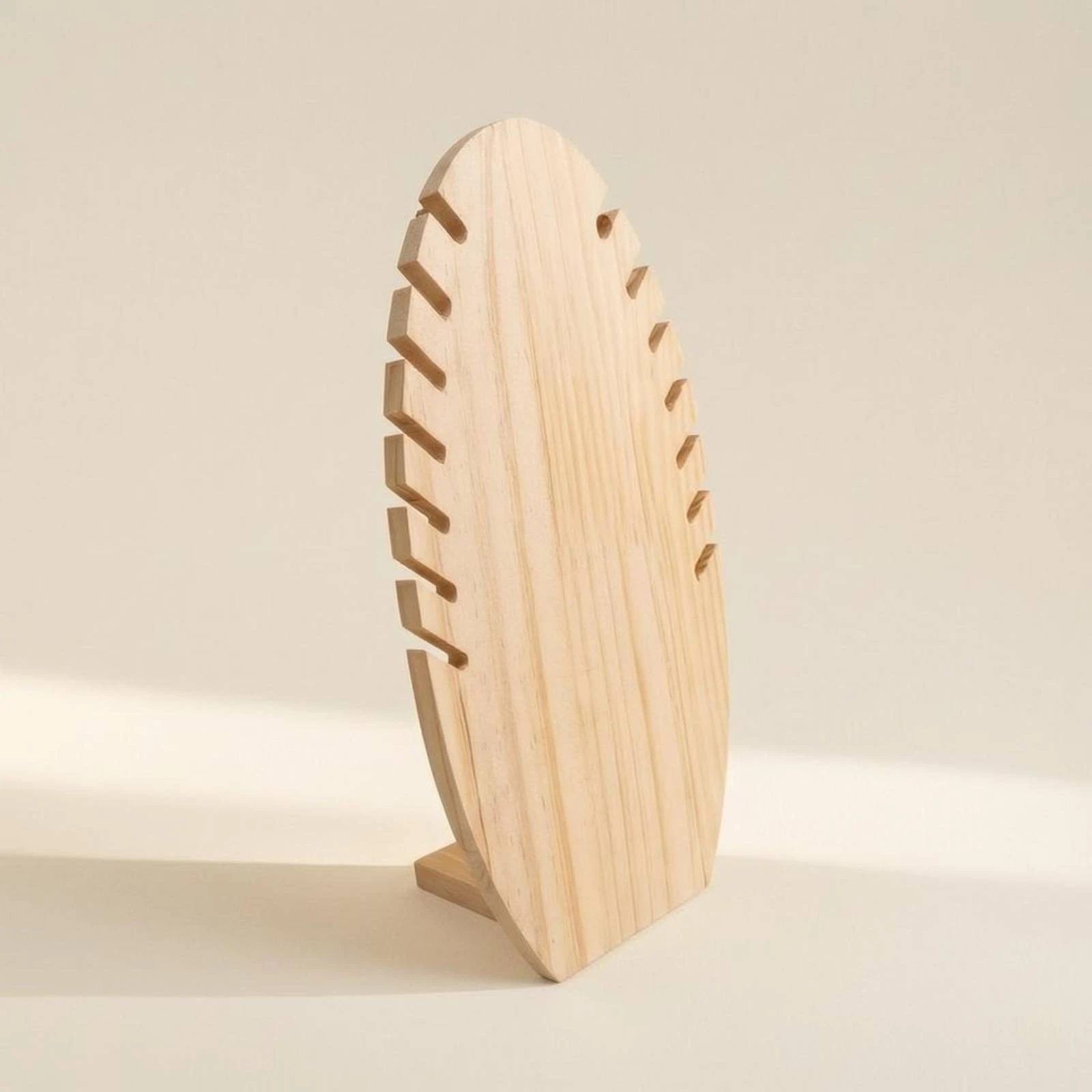 

Flame Shape Necklace Display Stand Solid Wood Easy to Install Jewelry Organiser Scratch Resistant for Shop Decor