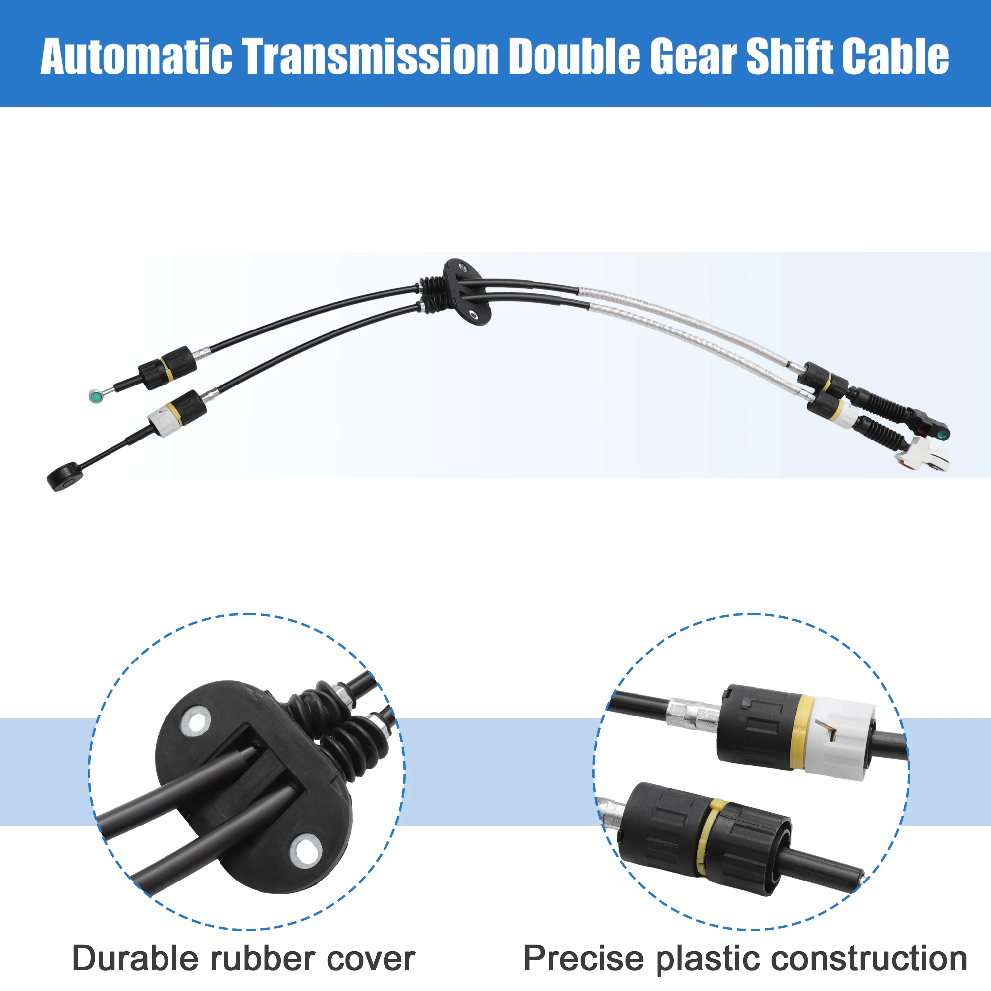 X Autohaux Automatic Transmission Double Gear Shift Cable No.1S4Z7E395HA/1S4Z-7E395-HA Fit for Ford Focus 2001 2002