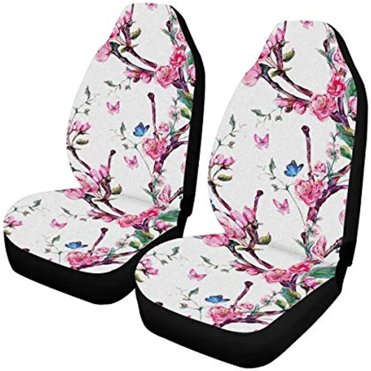 Custom Poppies on Blue Sky Car Seat Covers for Front of 2,Vehicle Seat Protector Car Pet Mat Fit Most Car,Truck,SUV