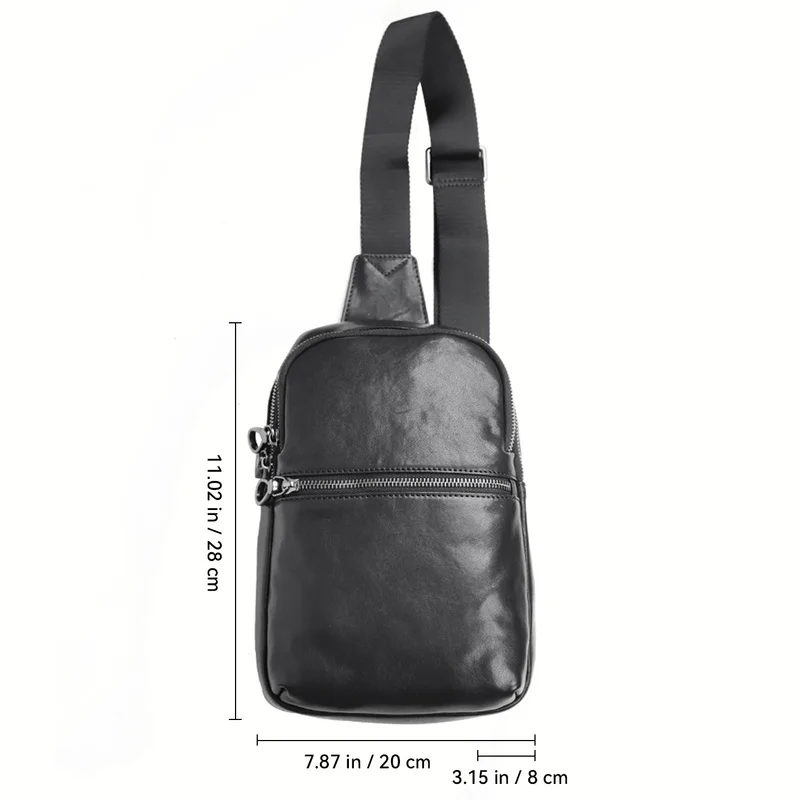 New Style Chest Bags Men Genuine Leather Handmade Top-end Lovers Casual Packs 100% Cowhide Individuality Mini Storage Bag