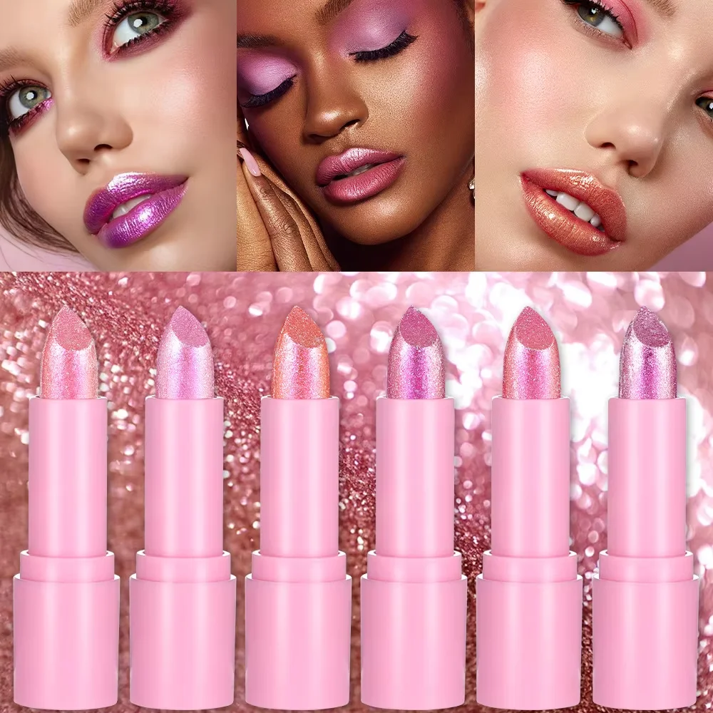 Halloween Multichrome Glitter Makeup Stick, Metallic Shimmer Lipstick & Eyeshadow Highlighter for Halloween Witch Vampire Makeup