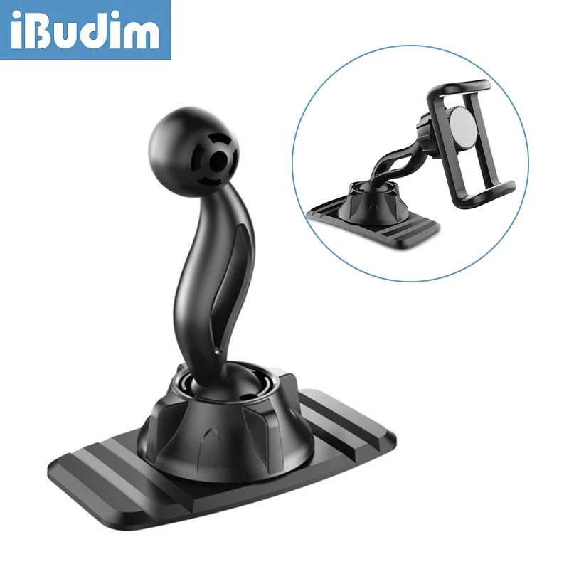 iBudim 17mm Ball Head Car Dashboard Sticker Base Universal Car Magnetic Gravity Mobile Phone Holder in Car DVR GPS Accessories