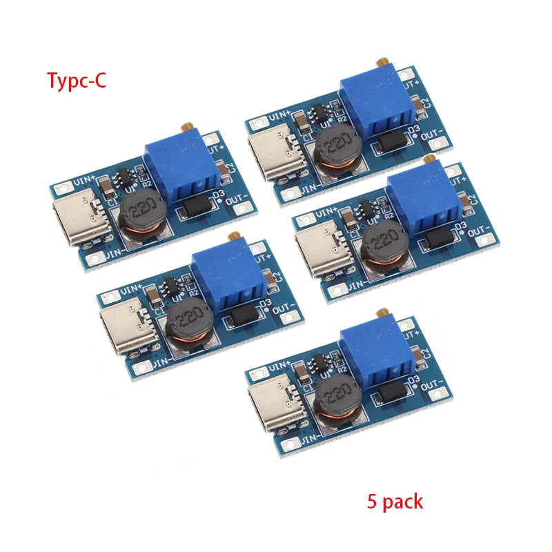 1/2/5PCS TYPE-C/USB 2A MT3608 DC-DC Step Up Converter Booster Power Supply Module Boost MAX output 26V