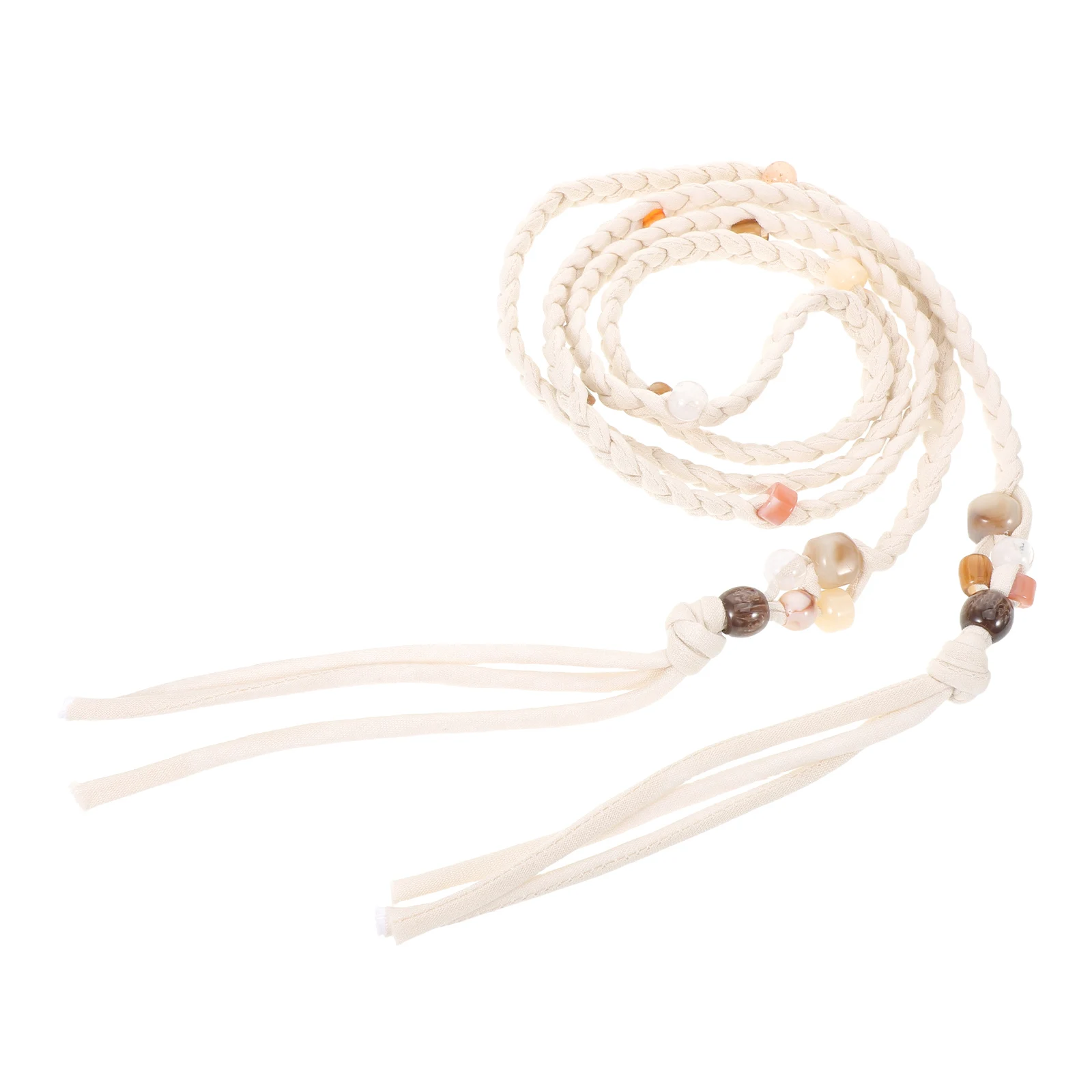

Handmade Cotton Rope Belt Boho Belts for Women Ethnic Waistband Braided Natural
