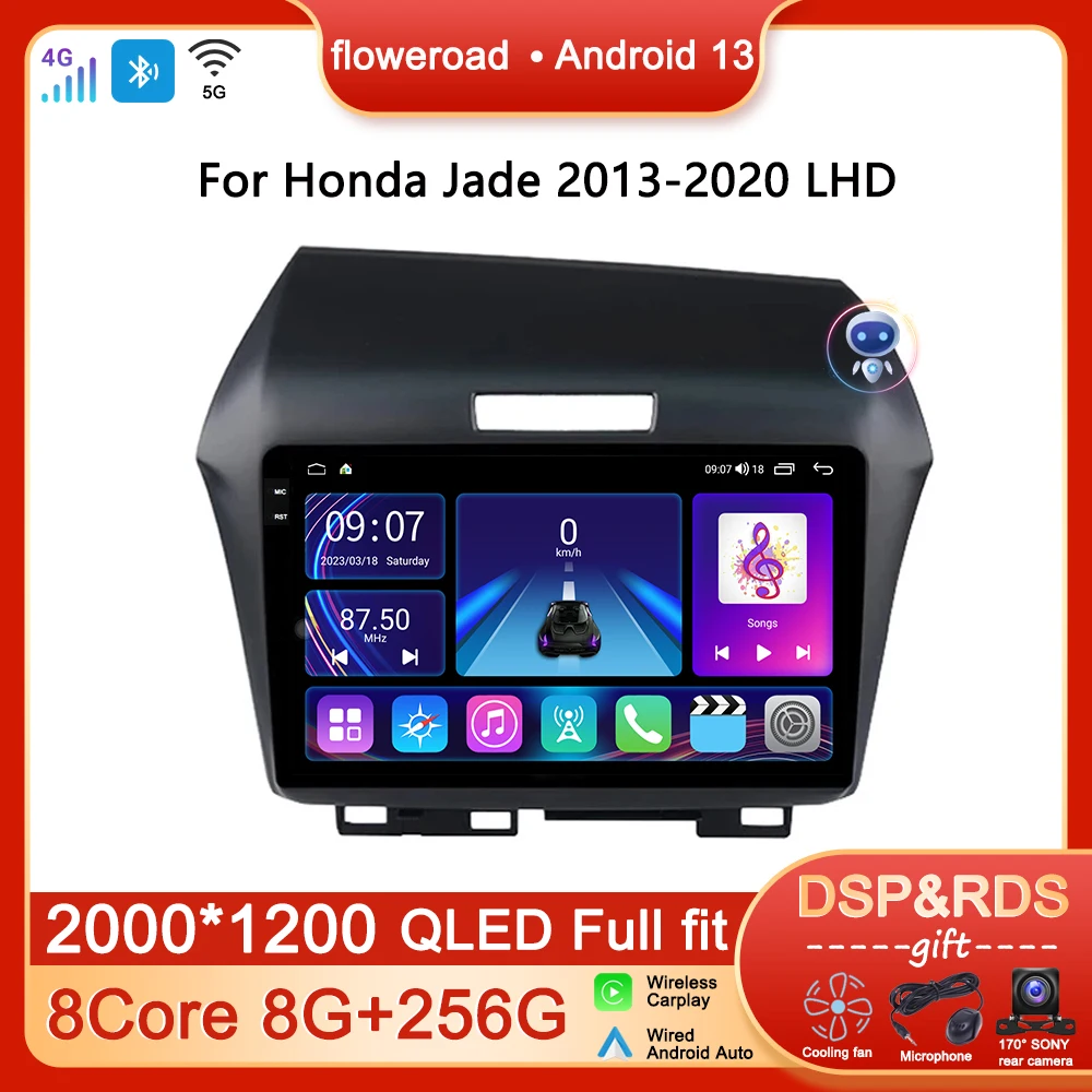 

Stereo Monitor Car Radio Android For Honda Honda Jade 2013 -2020 Multimedia Player GPS Navigation Auto Carplay No 2din 2 din dvd