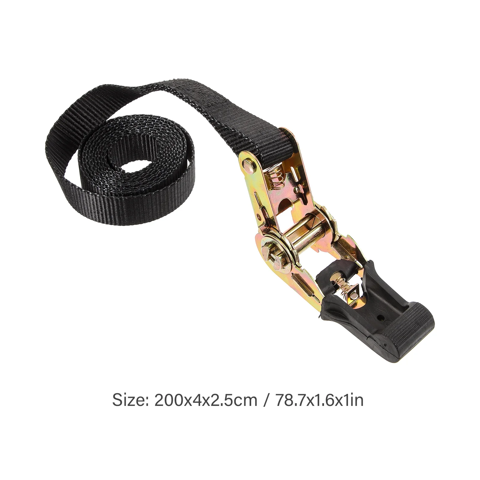 Ratchet Tensioner Tie Down Strap with Hooks Car Tight Belt Retractable Polyester