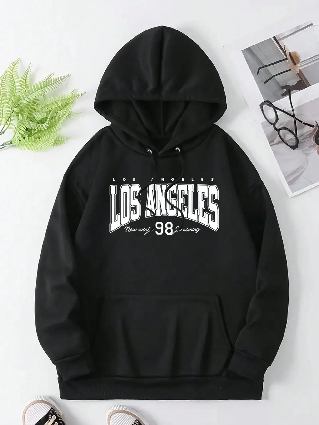 

Los Angeles Print Hoodies For Women Sweaters Long Sleeve Sweatshirt Pullover With Pocket