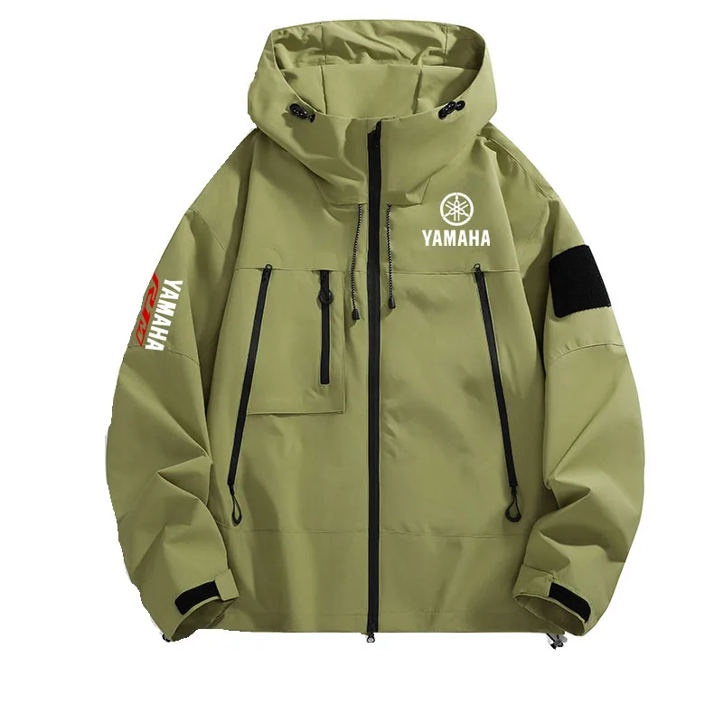 

2026 yamaha logo new Sle Men's Autumn Winter Waterproof Jaet Loose Workwear Climbing Suit Couple's Sle Thiened Polyester Fabric