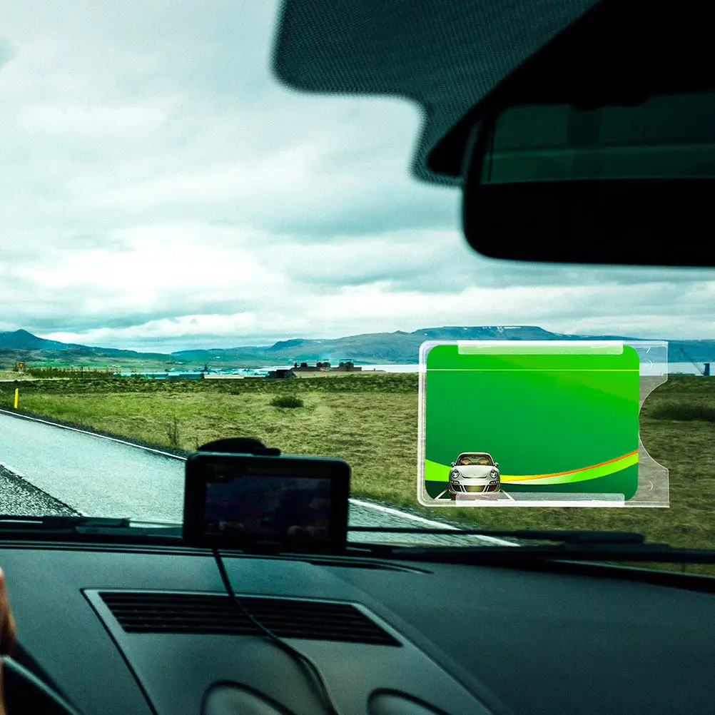 

Комплект из 2 держателей для парковочных пропусков на присосках для лобового стекла автомобиля, прозрачные пластиковые держатели для проездных и водительских удостоверений