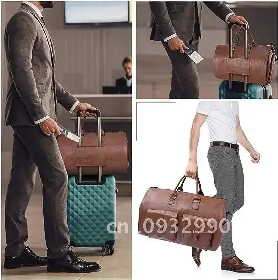 

Garment Duffel Bag for Travel - Carry On Garment Bags Bag Weekender Suitcase Men for Business Luggage Hanging Foldable Bag Large