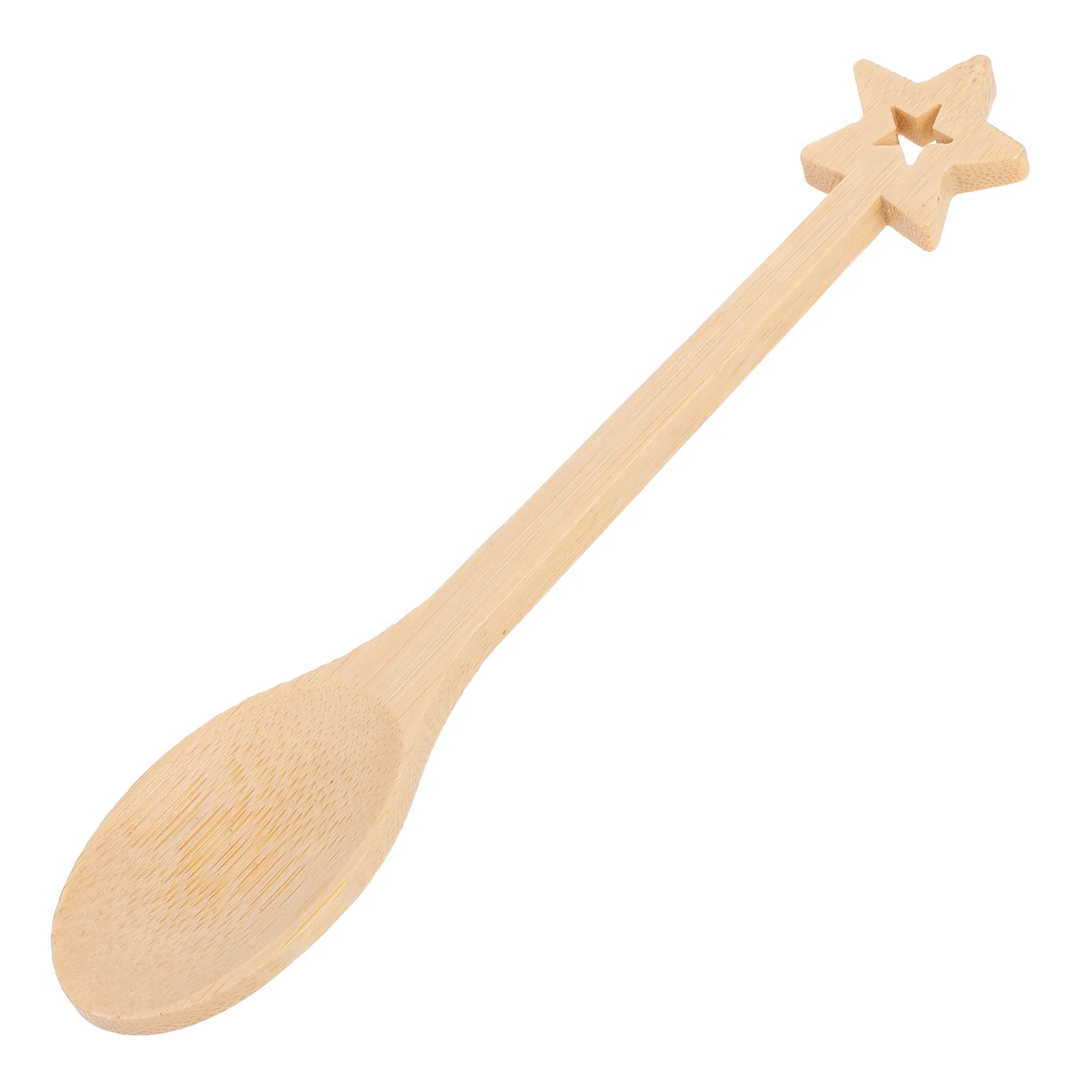 

Bamboo Cartoon Star Shaped Spoon Light Brown Wood Spoon for Ice Cream Coffee Rice Seasoning Cooking Utensils